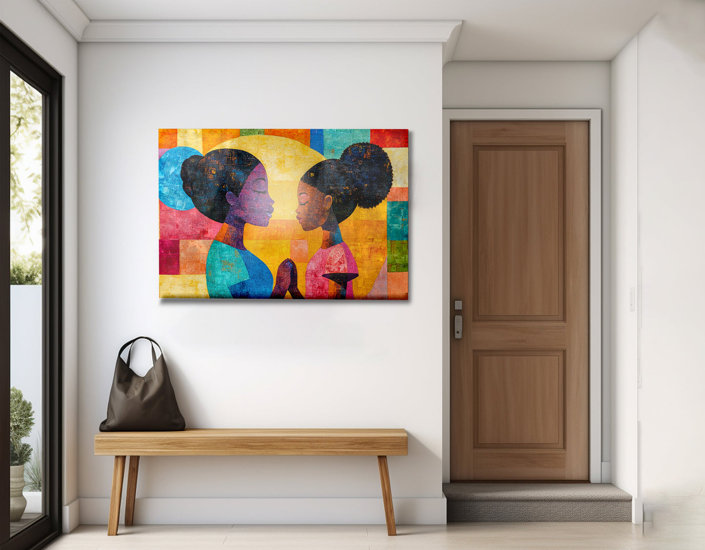 Black Women Prayer Portrait Black woman wall art view 23