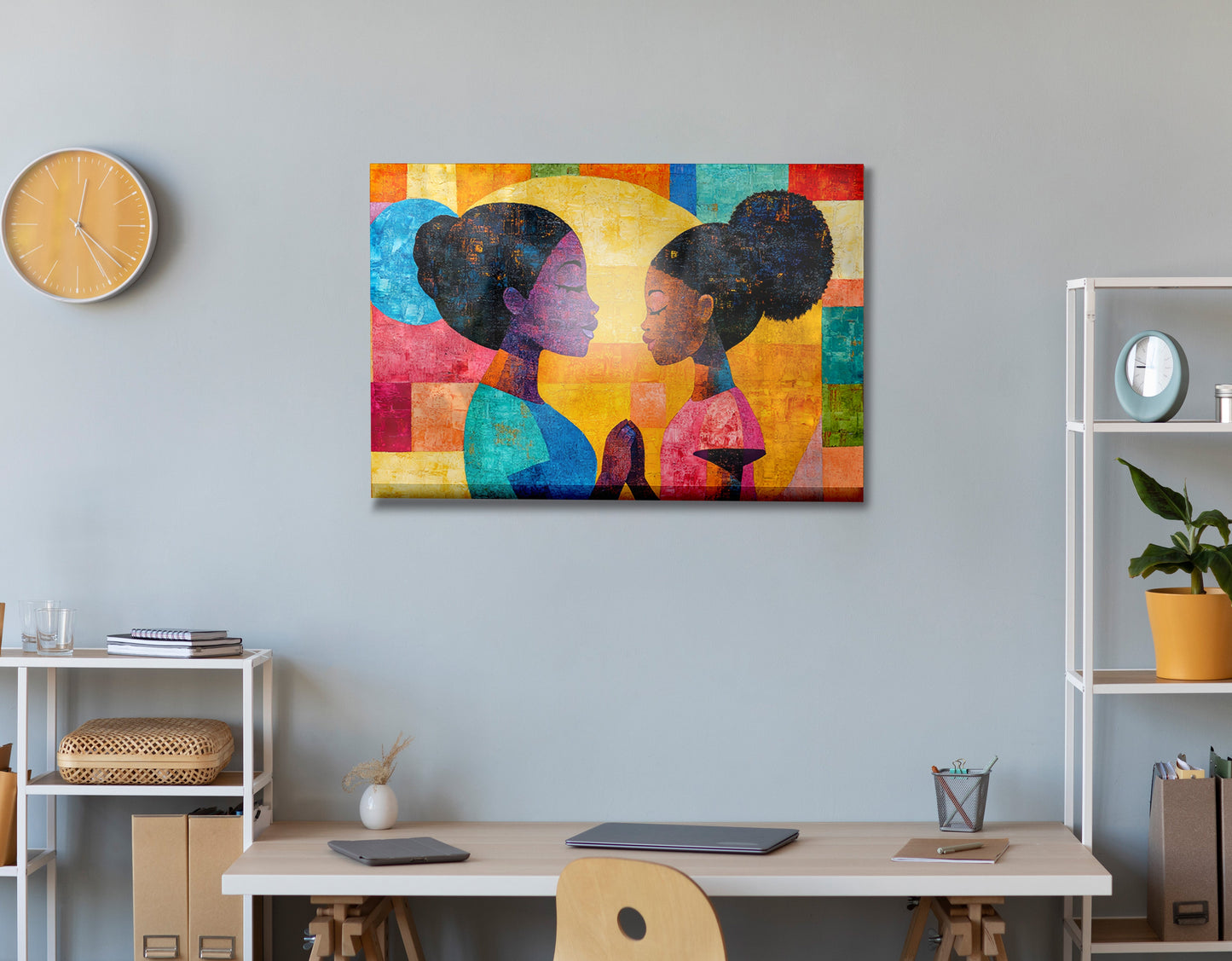 Black Women Prayer Portrait Black woman wall art view 24