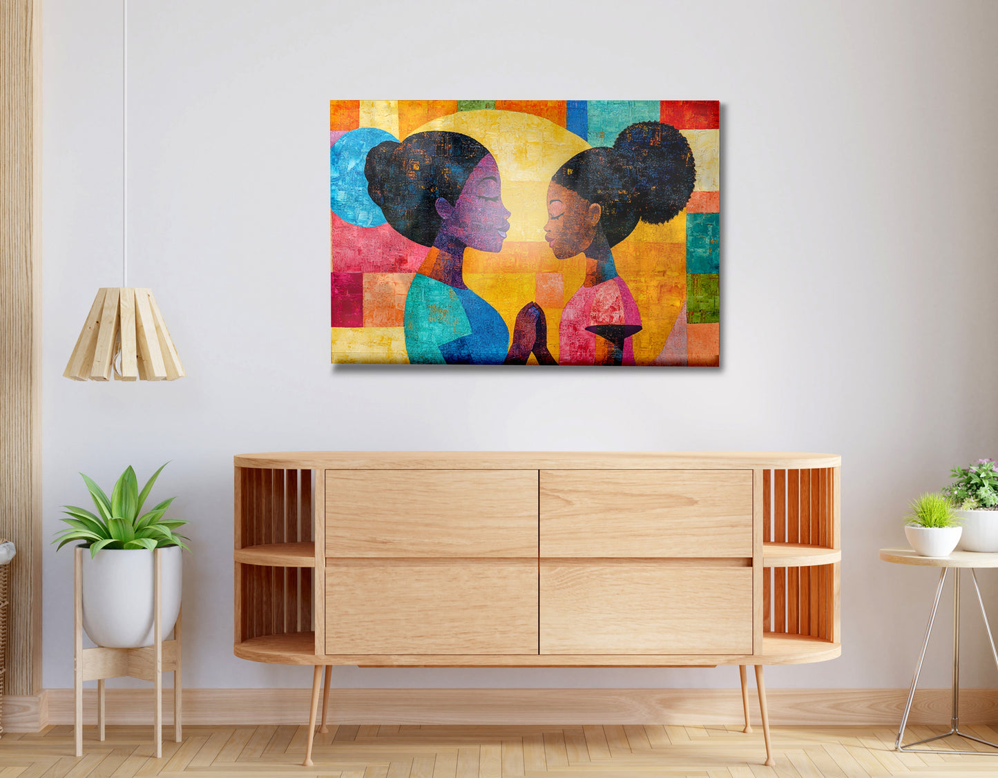 Black Women Prayer Portrait Black woman wall art view 20