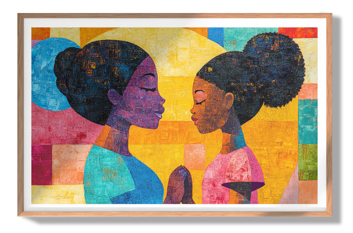Black Women Prayer Portrait Black woman wall art view 79