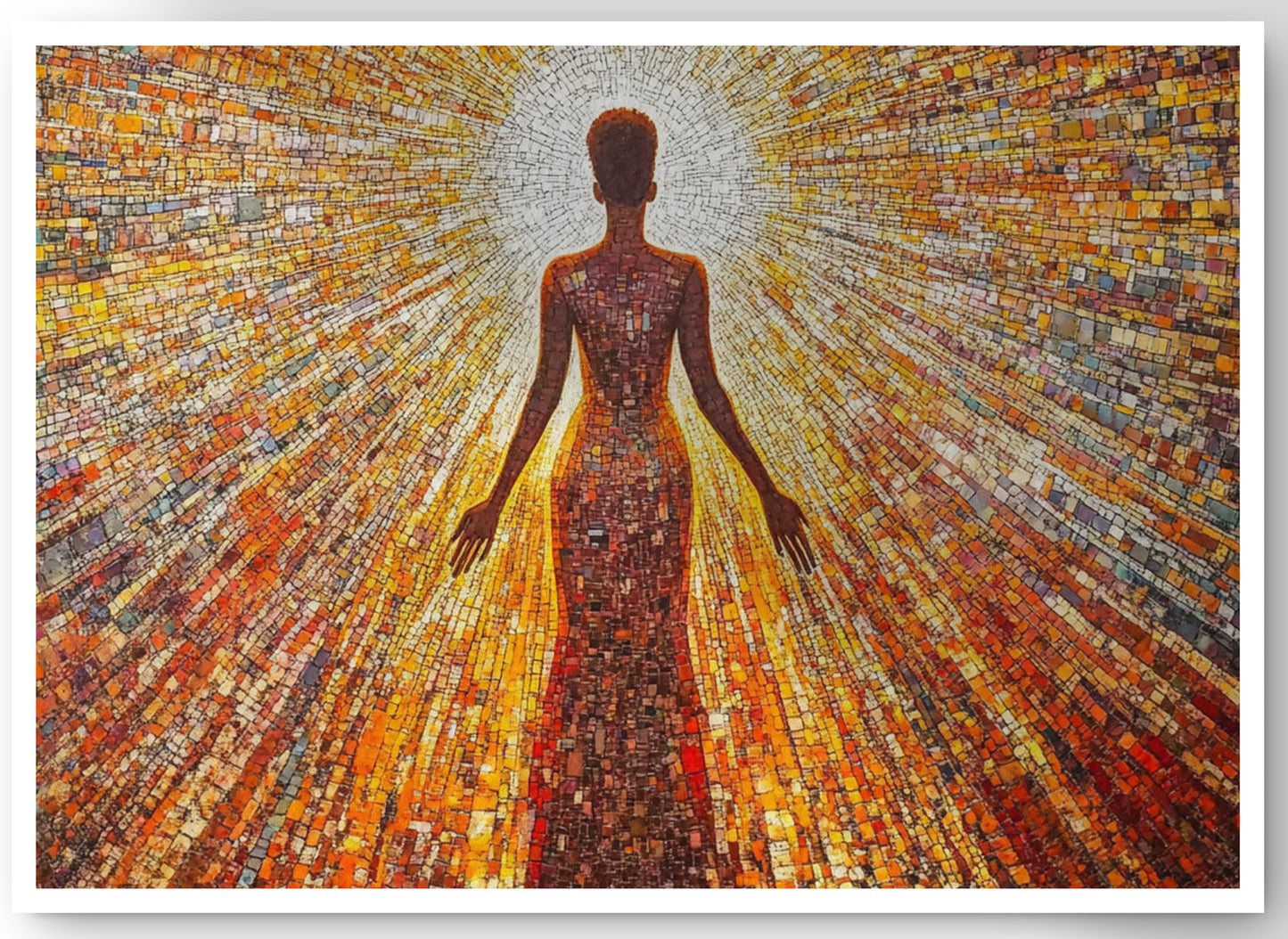 Radiant Black Woman Portrait African American wall art canvas print by MoomZee Artwork