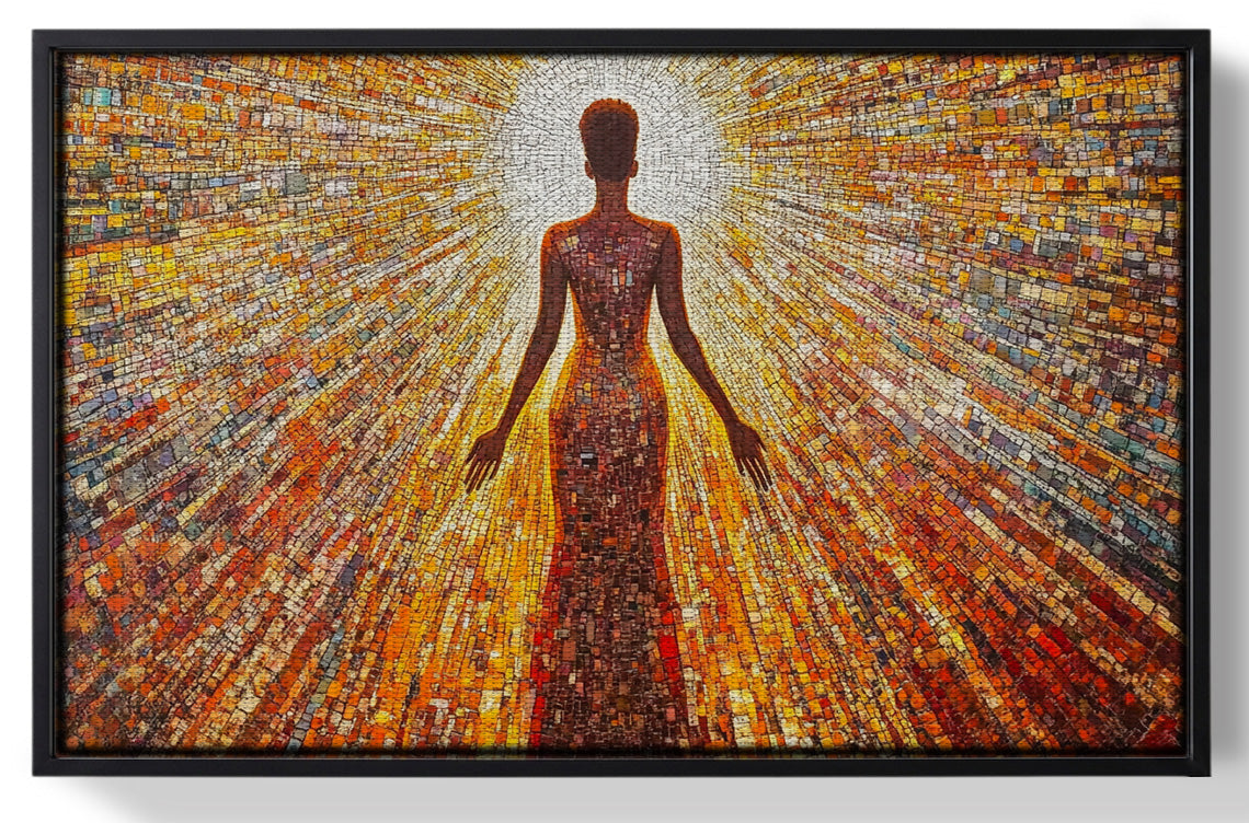 Framed Radiant Black Woman Portrait African American wall art for home decor