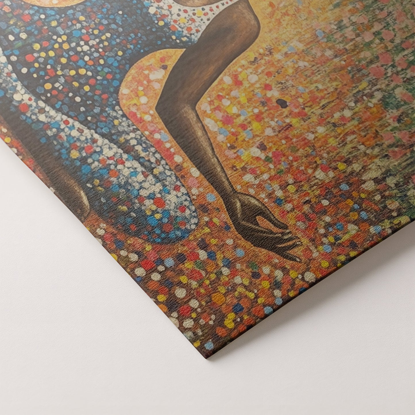 Black Woman Meditation Floral African American wall art artwork by MoomZee Artwork