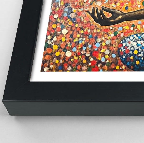 Black Woman Meditation Floral African American wall art view 70