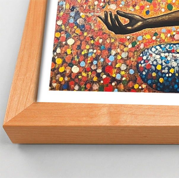 Black Woman Meditation Floral African American wall art view 82