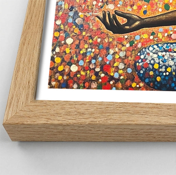 Black Woman Meditation Floral African American wall art view 76