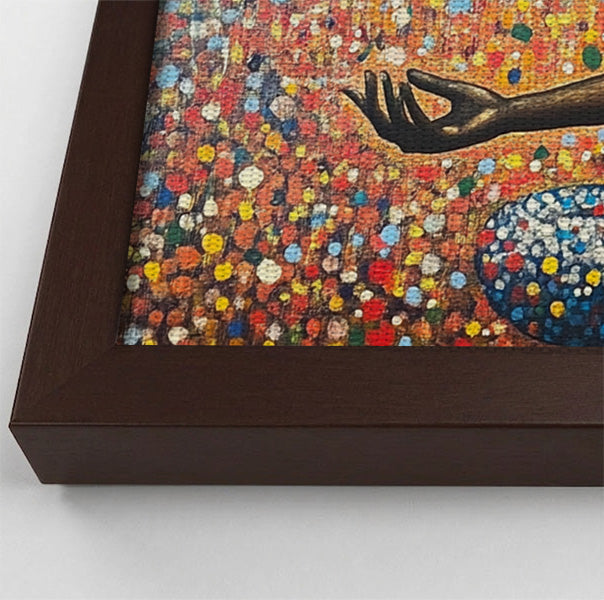 Black Woman Meditation Floral African American wall art view 34
