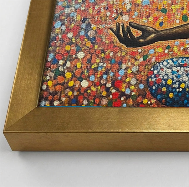 Black Woman Meditation Floral African American wall art view 40