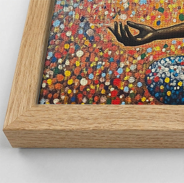 Black Woman Meditation Floral African American wall art view 52