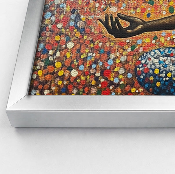 Black Woman Meditation Floral African American wall art view 58