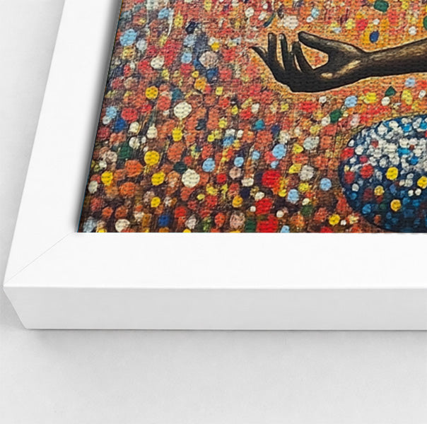 Black Woman Meditation Floral African American wall art view 64