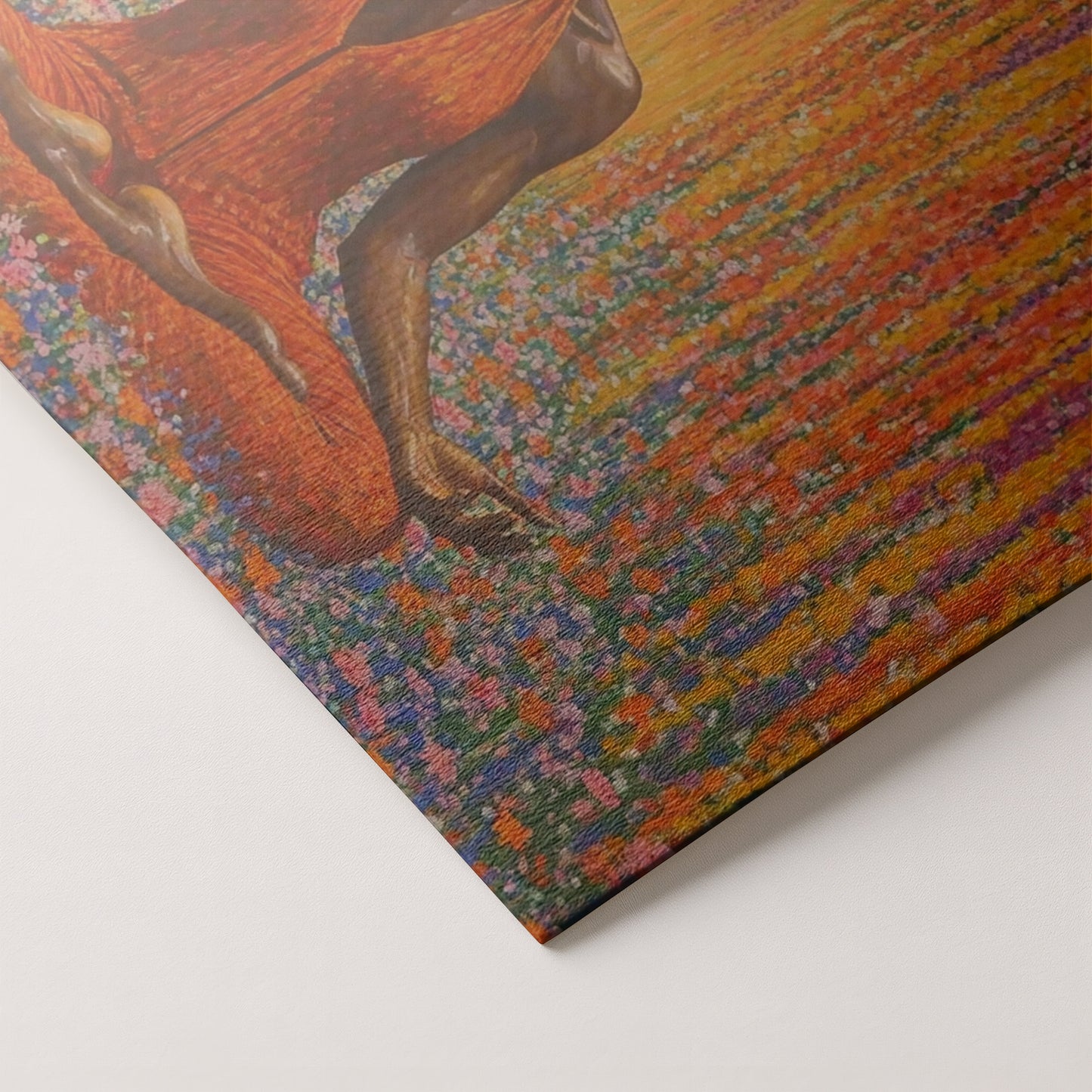 Black Woman Red Yoga Meditation African American wall art artwork by MoomZee Artwork