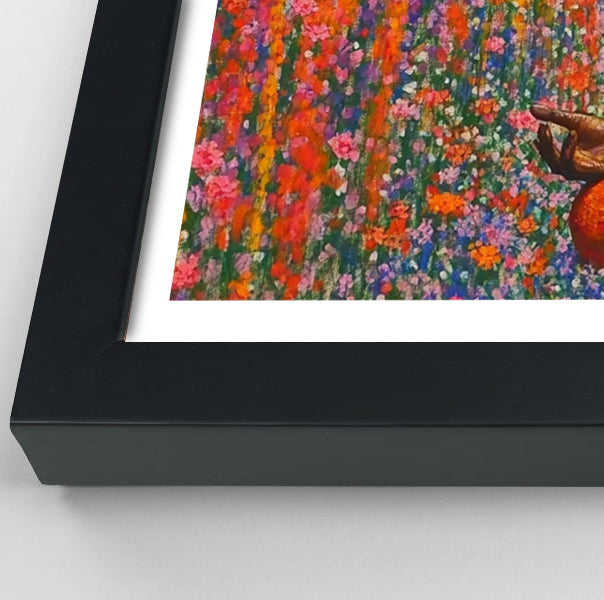 Black Woman Red Yoga Meditation African American wall art view 70