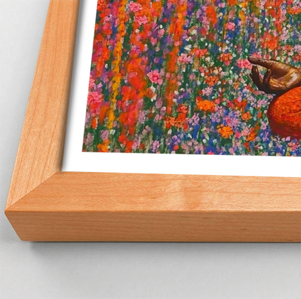 Black Woman Red Yoga Meditation African American wall art view 82