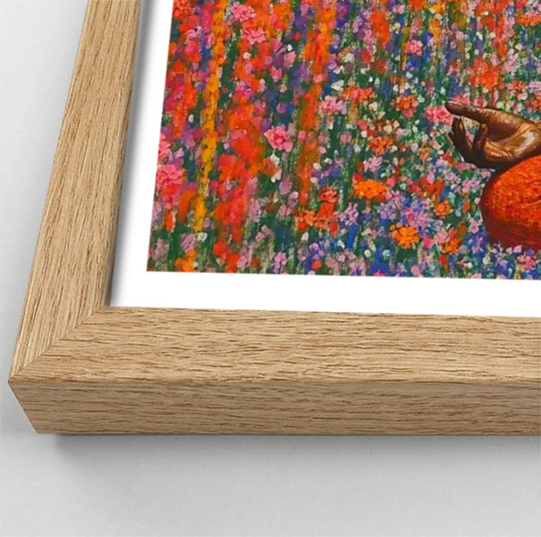 Black Woman Red Yoga Meditation African American wall art view 76