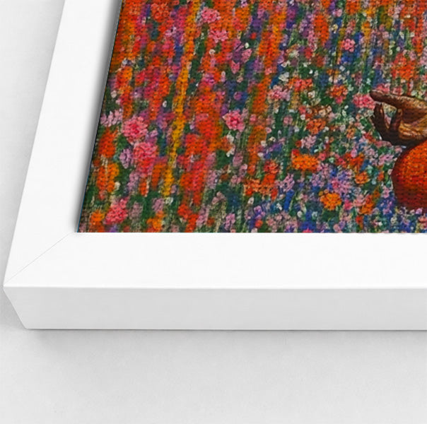 Black Woman Red Yoga Meditation African American wall art view 64