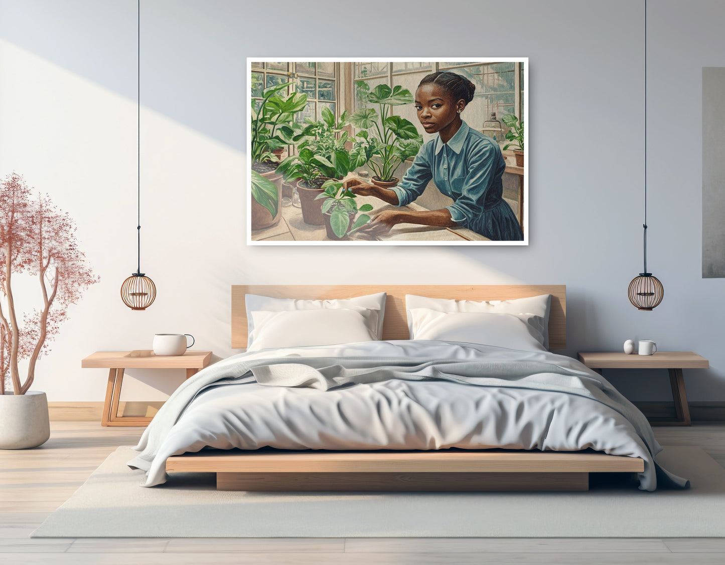 Black Girl Plant Lover Black children wall art artwork view