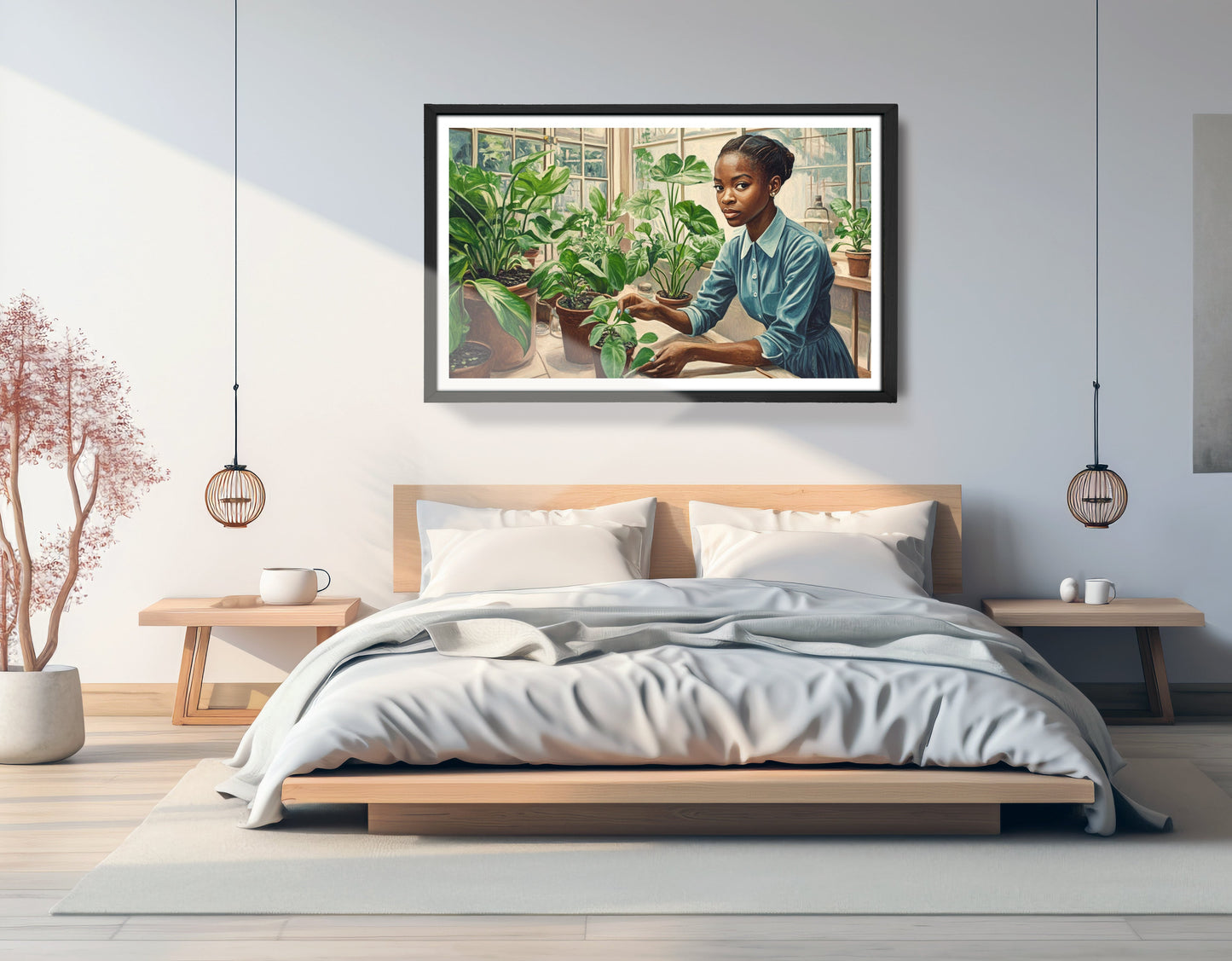 Black Girl Plant Lover Black children wall art view 69