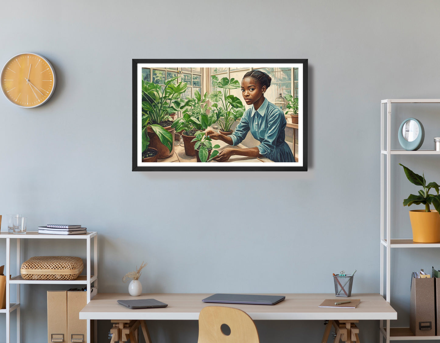 Black Girl Plant Lover Black children wall art view 72