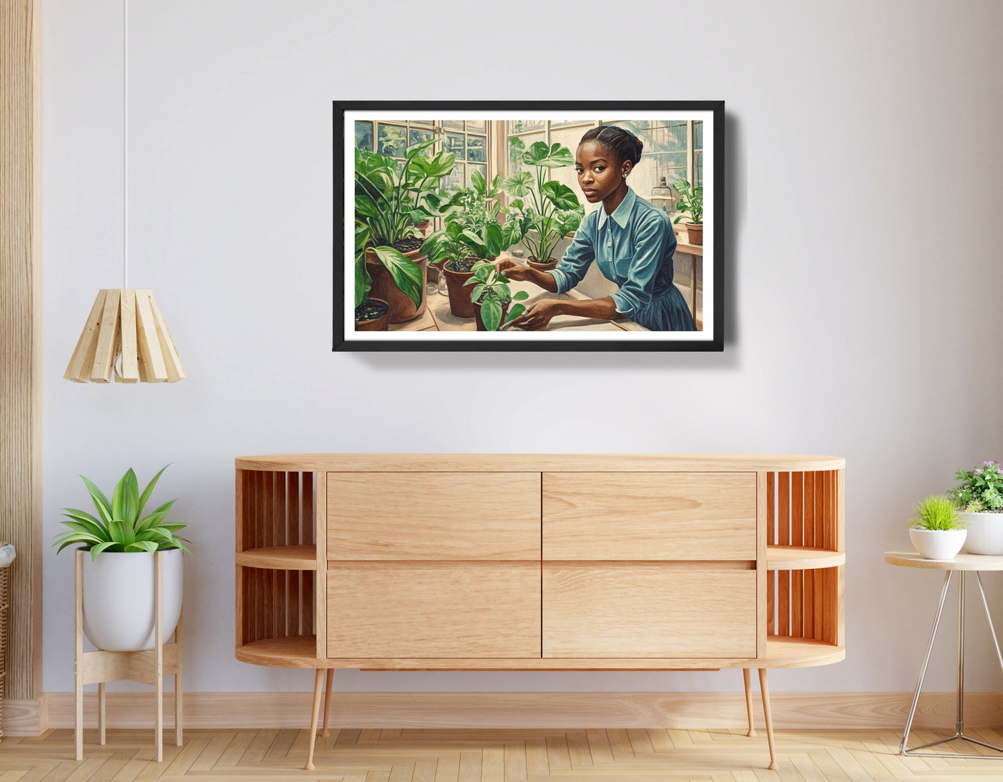 Black Girl Plant Lover Black children wall art view 68