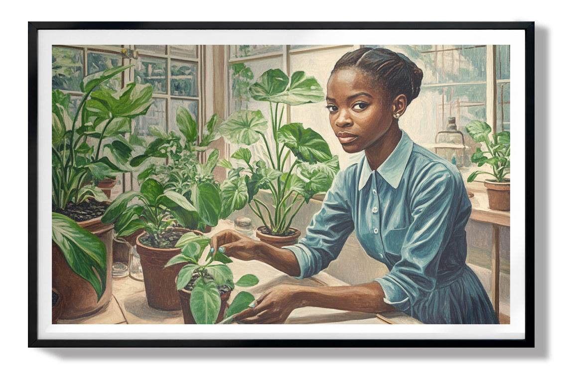 Black Girl Plant Lover Black children wall art view 67