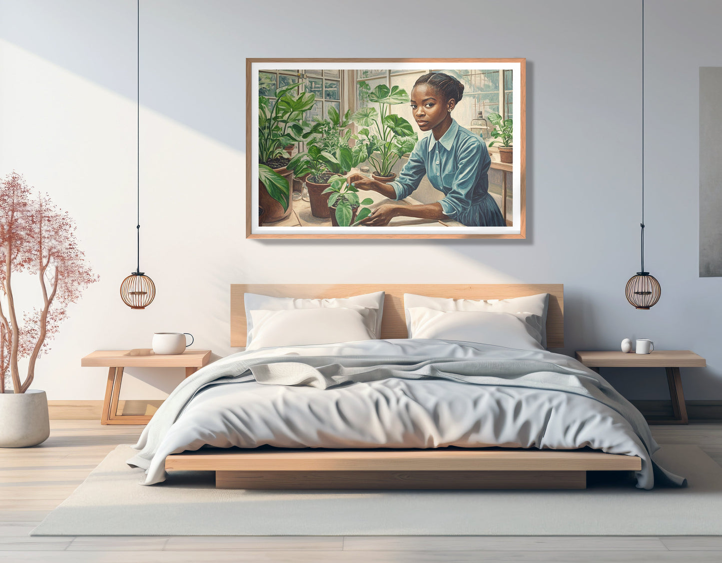 Black Girl Plant Lover Black children wall art view 81