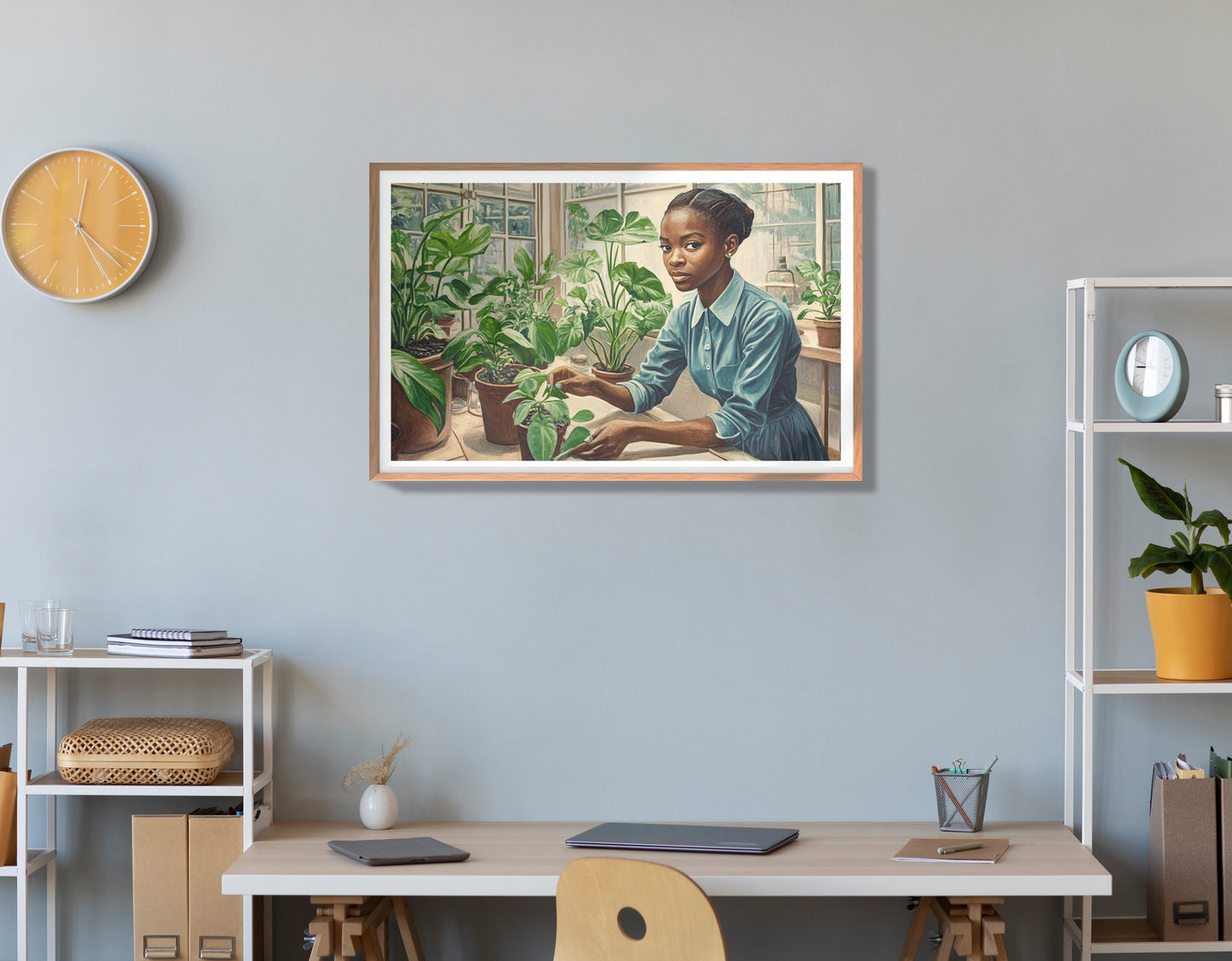 Black Girl Plant Lover Black children wall art view 84