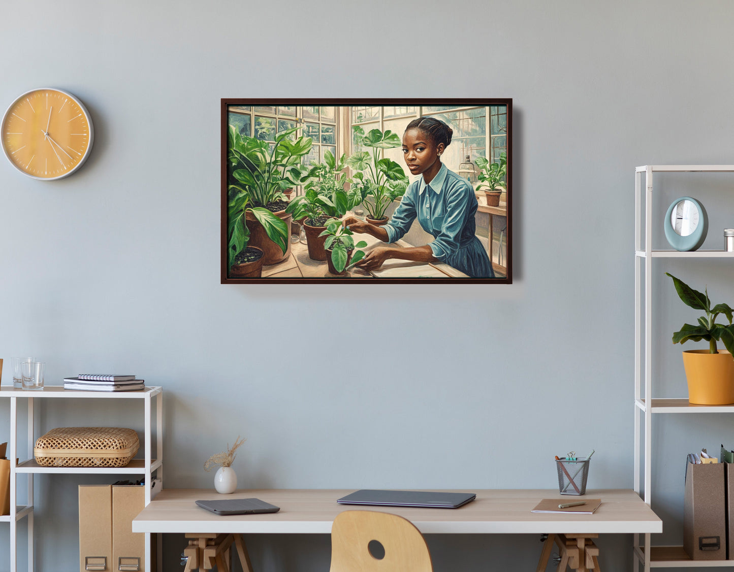 Black Girl Plant Lover Black children wall art view 36