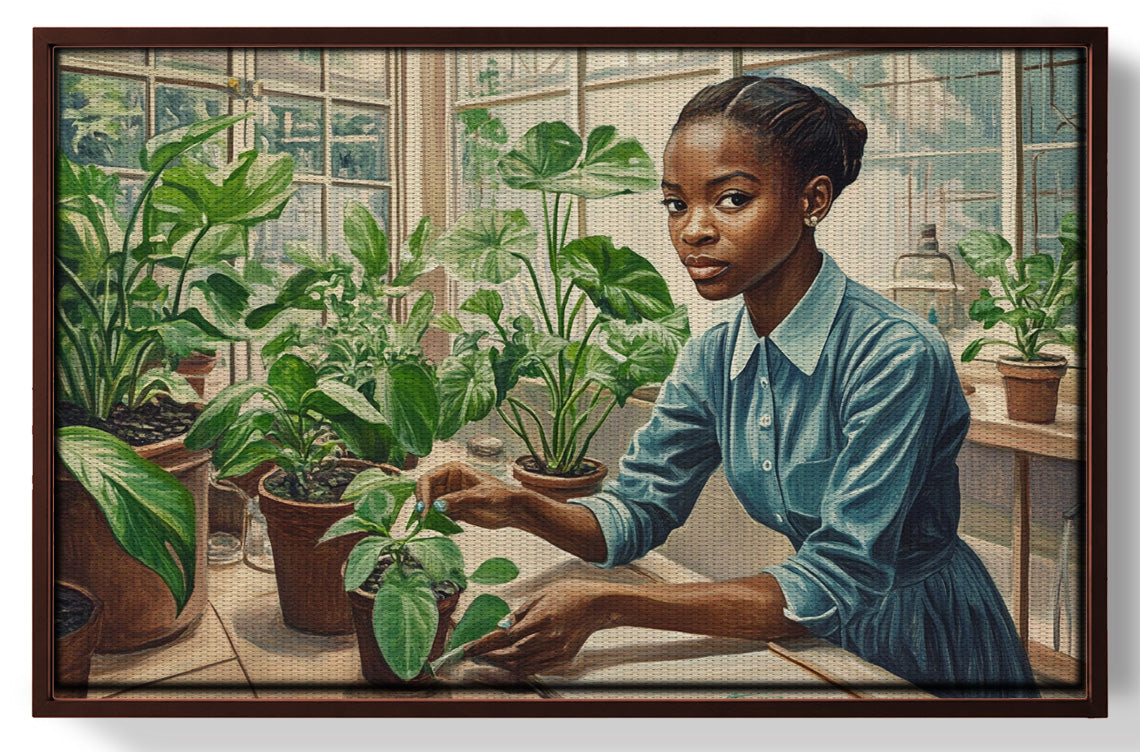 Black Girl Plant Lover Black children wall art view 31
