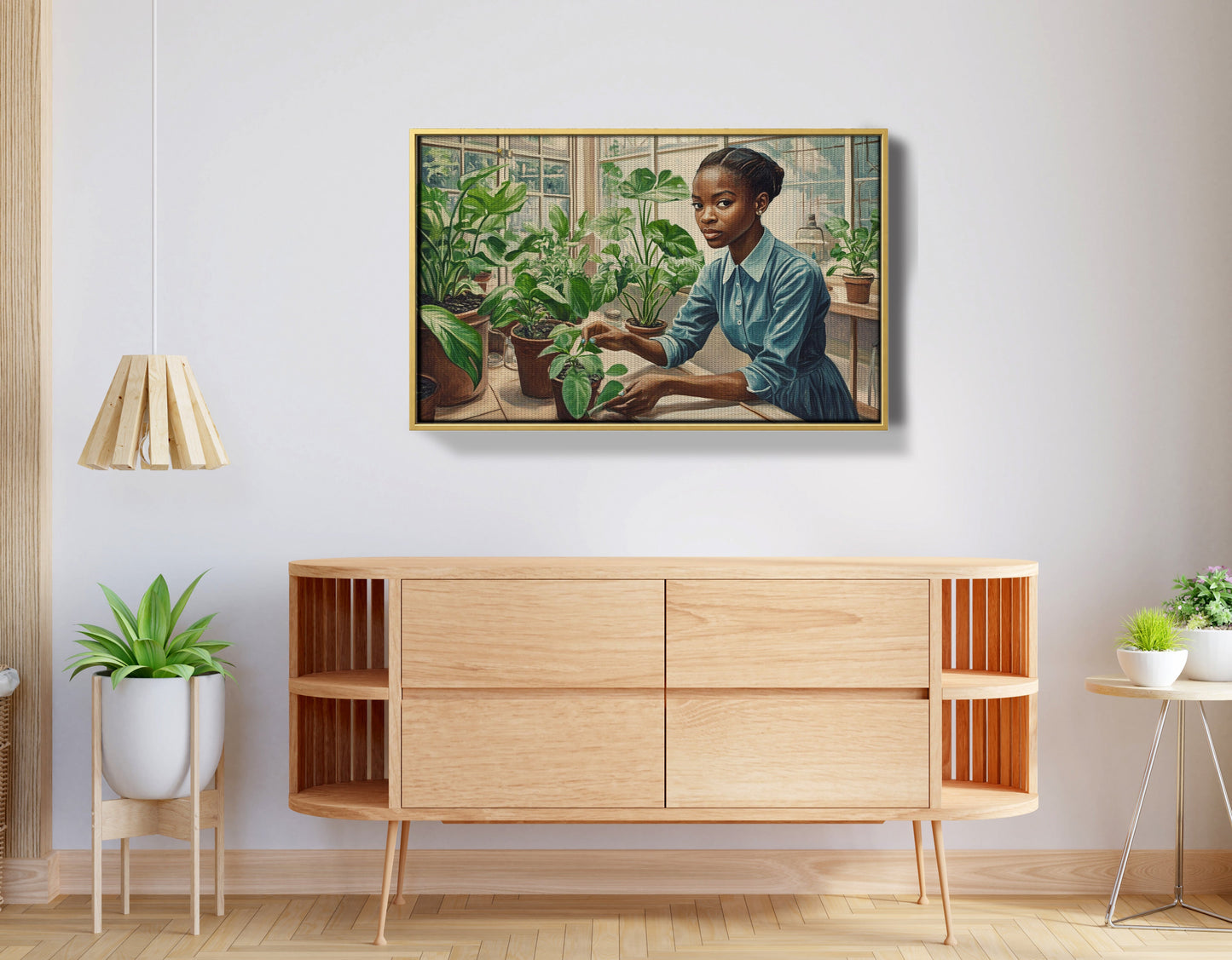 Black Girl Plant Lover Black children wall art view 38