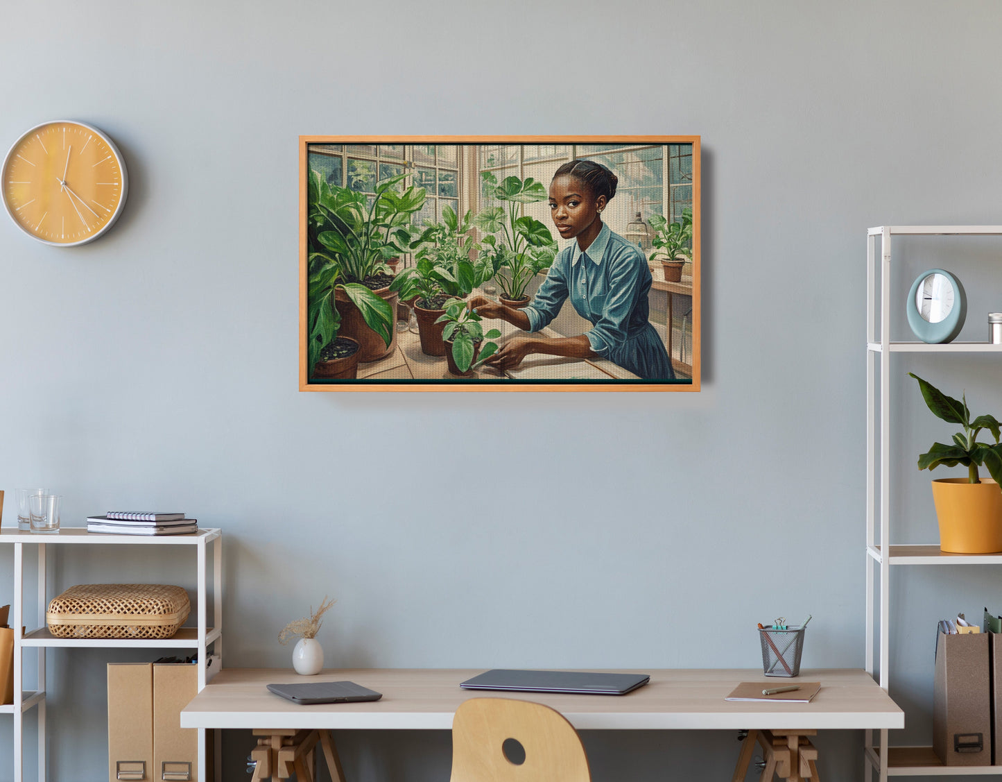 Black Girl Plant Lover Black children wall art view 48