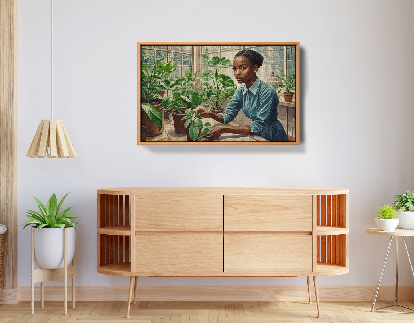 Black Girl Plant Lover Black children wall art view 44