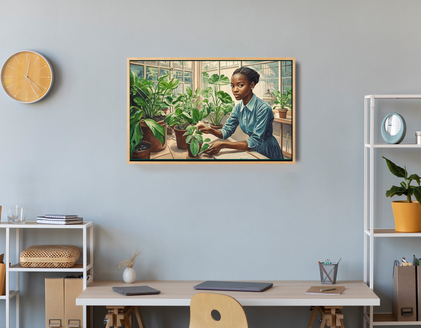 Black Girl Plant Lover Black children wall art view 54