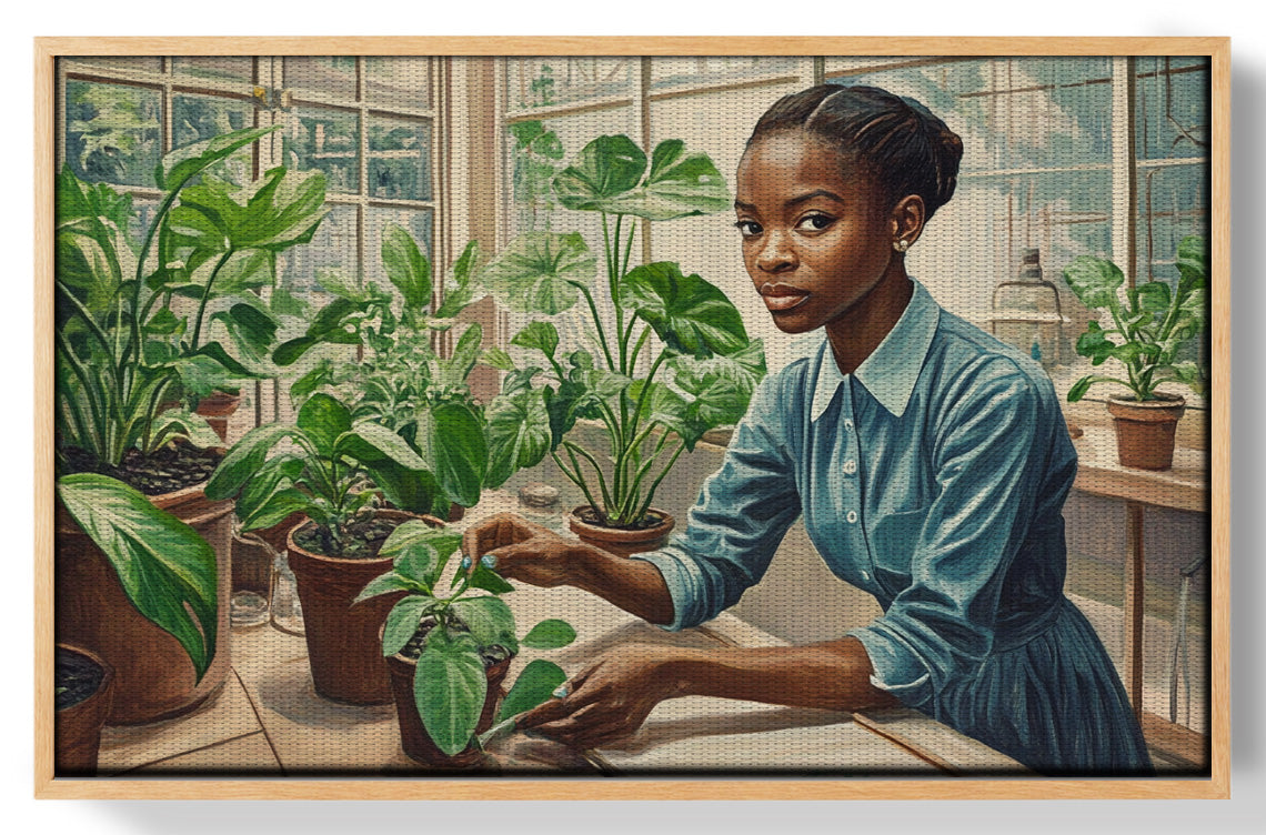 Black Girl Plant Lover Black children wall art view 49