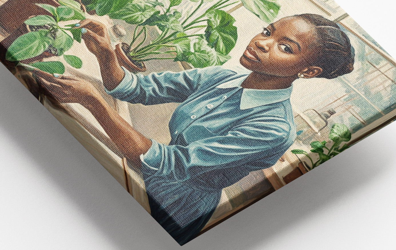 Black Girl Plant Lover Black children wall art view 16