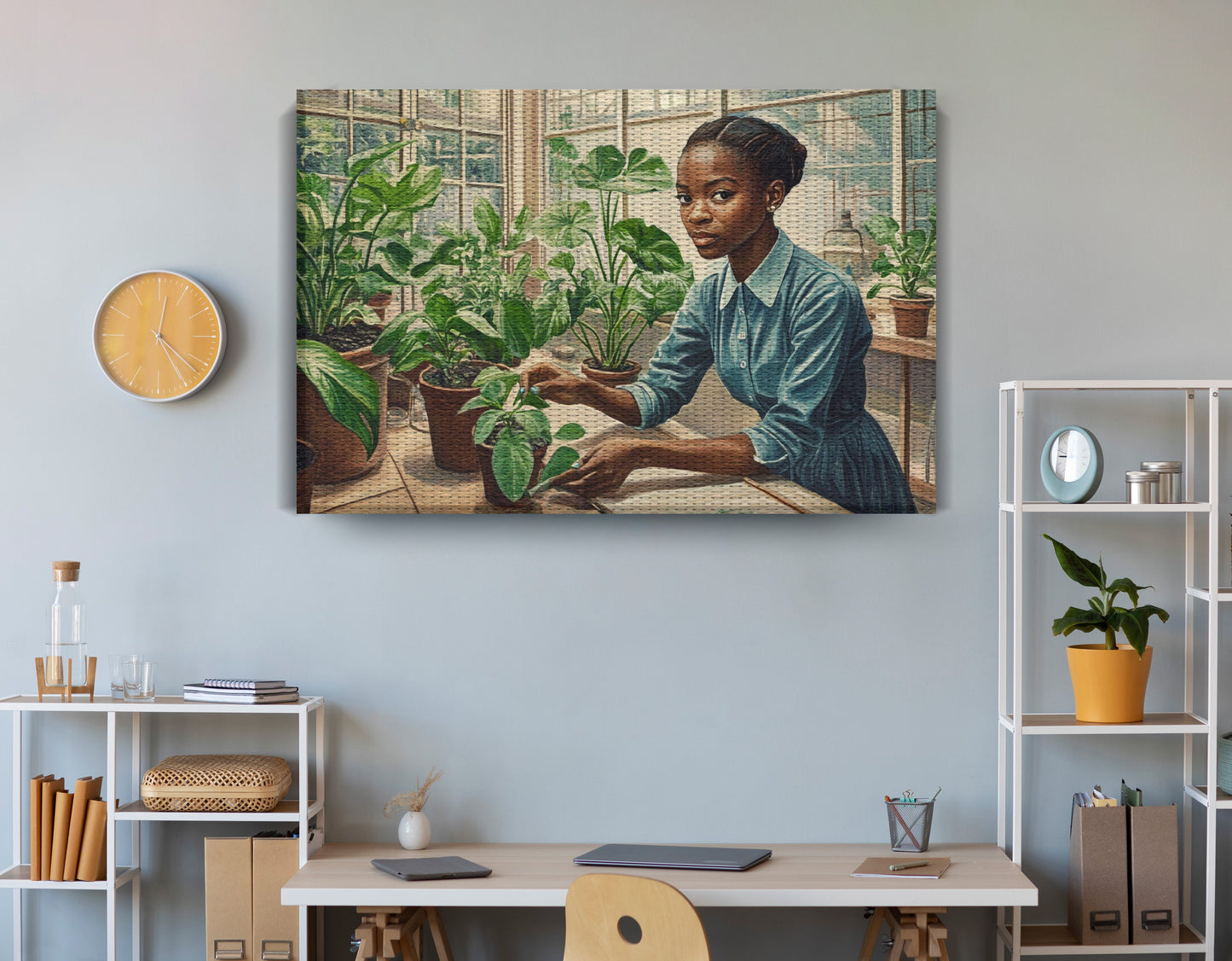 Black Girl Plant Lover Black children wall art view 18