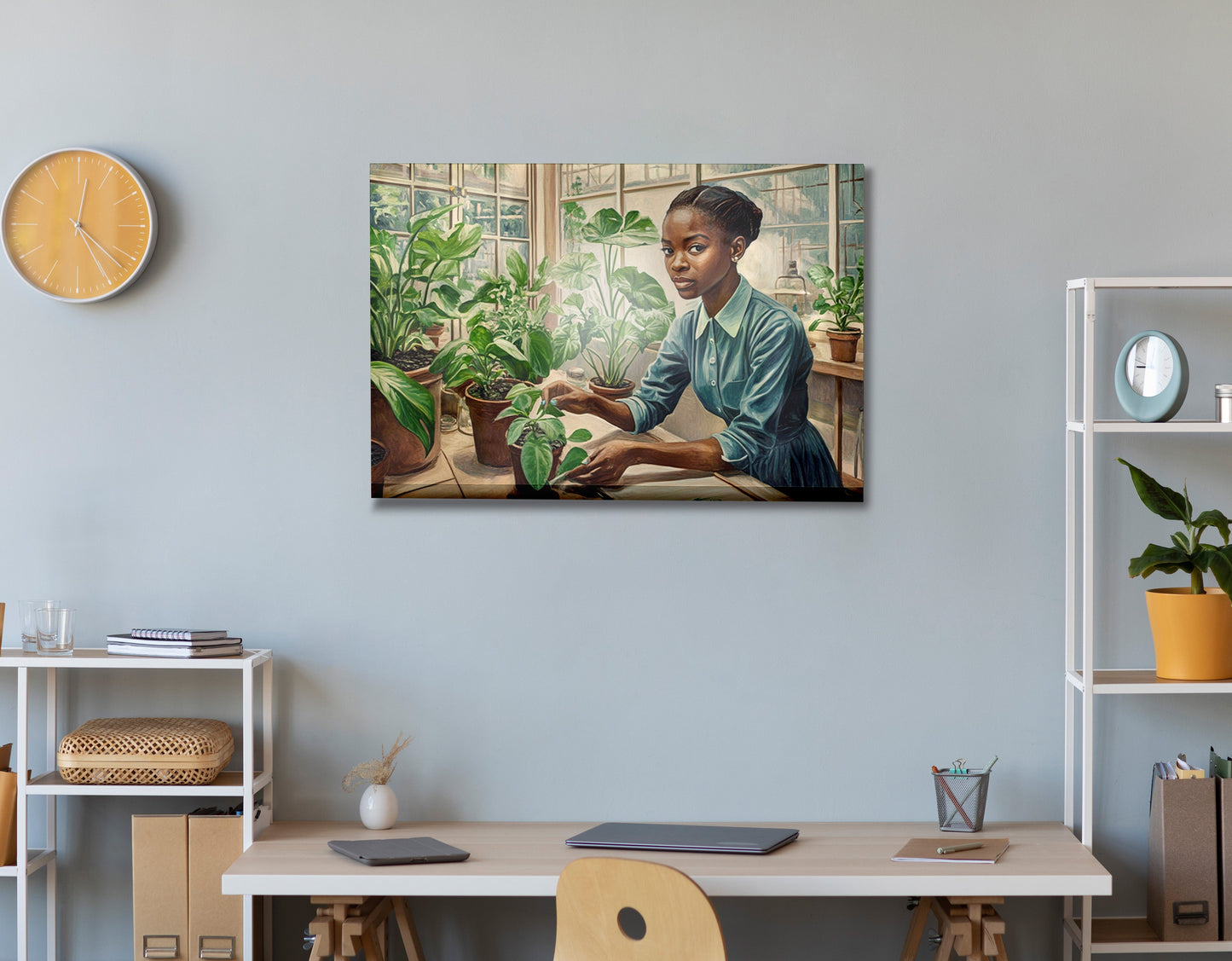 Black Girl Plant Lover Black children wall art view 24