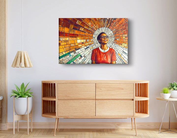 Black Woman Joyful Portrait Wall Art