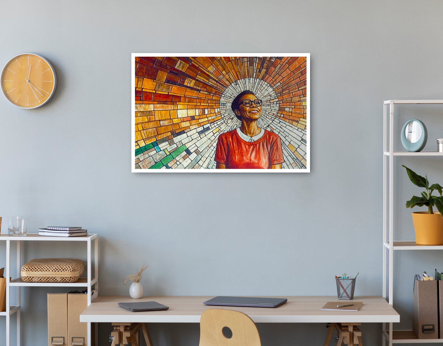 Black Woman Joyful Portrait African American wall art print view