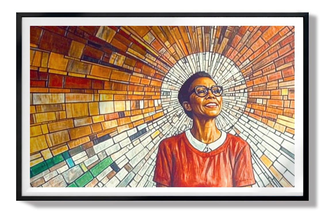 Black Woman Joyful Portrait African American wall art view 67