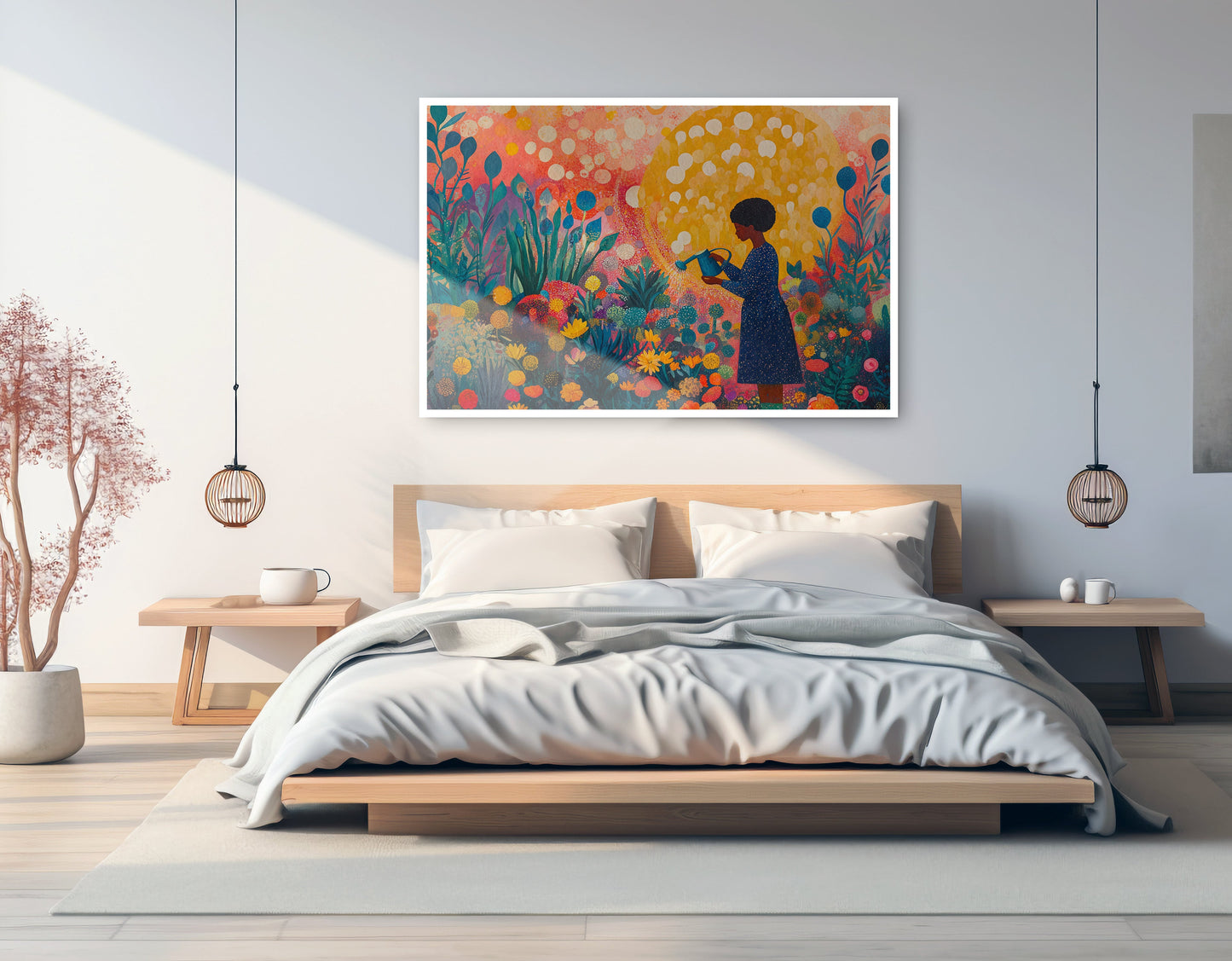 Black Girl Garden Black children wall art artwork view
