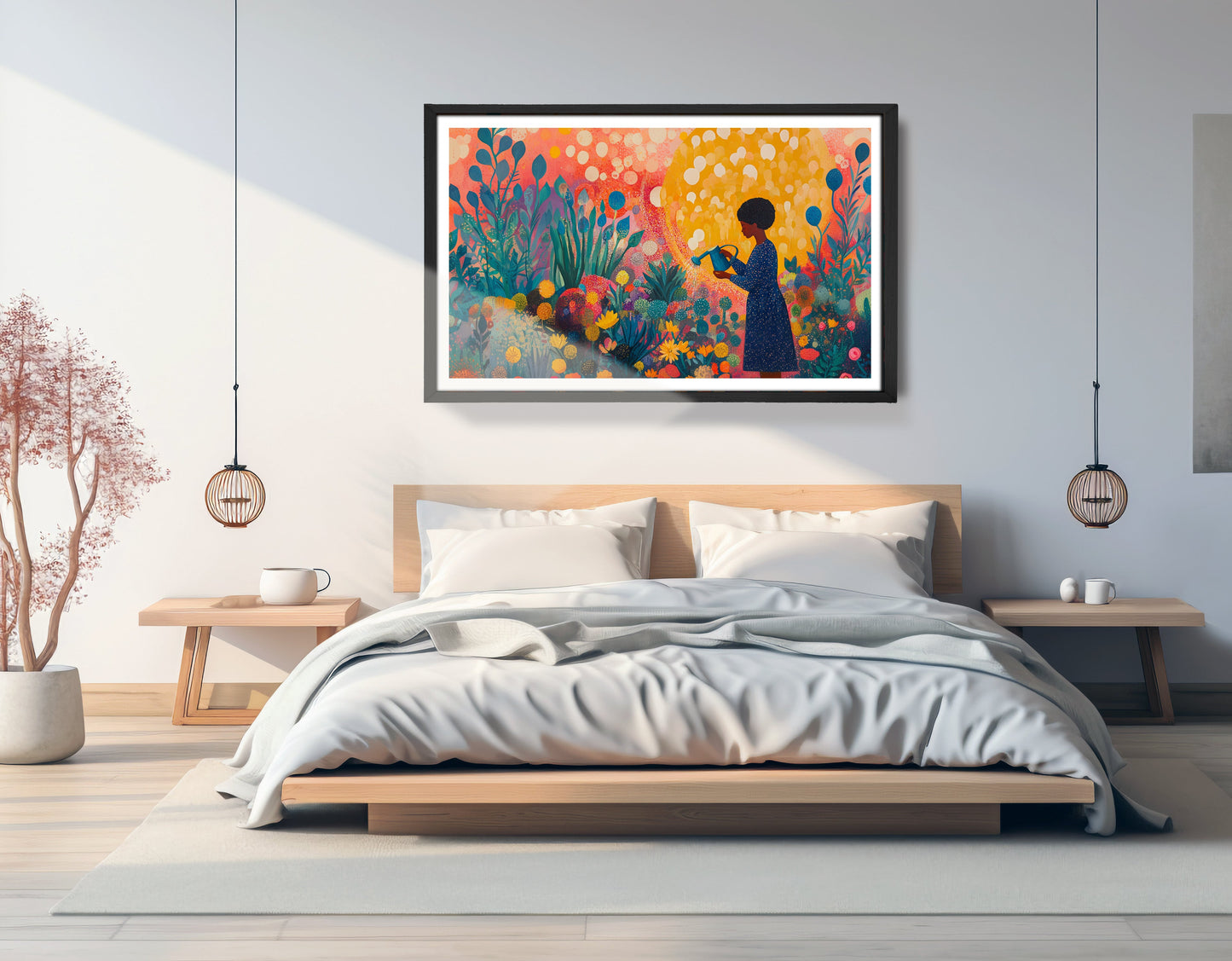Black Girl Garden Black children wall art view 69