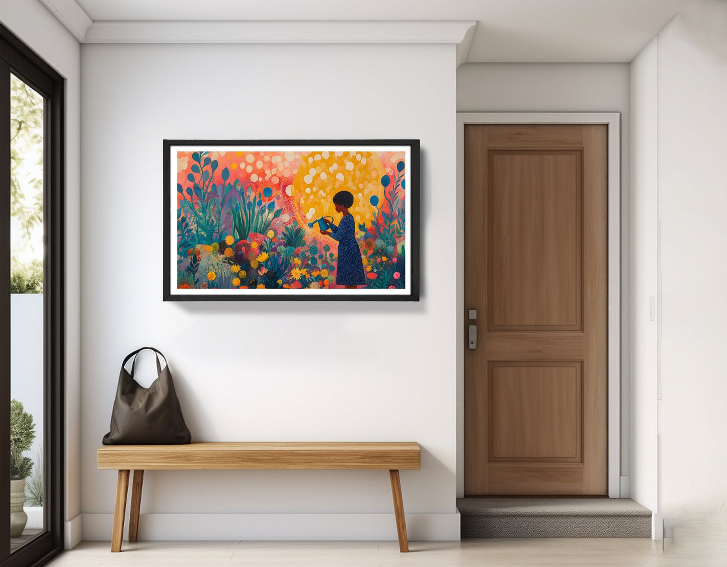 Black Girl Garden Black children wall art view 71