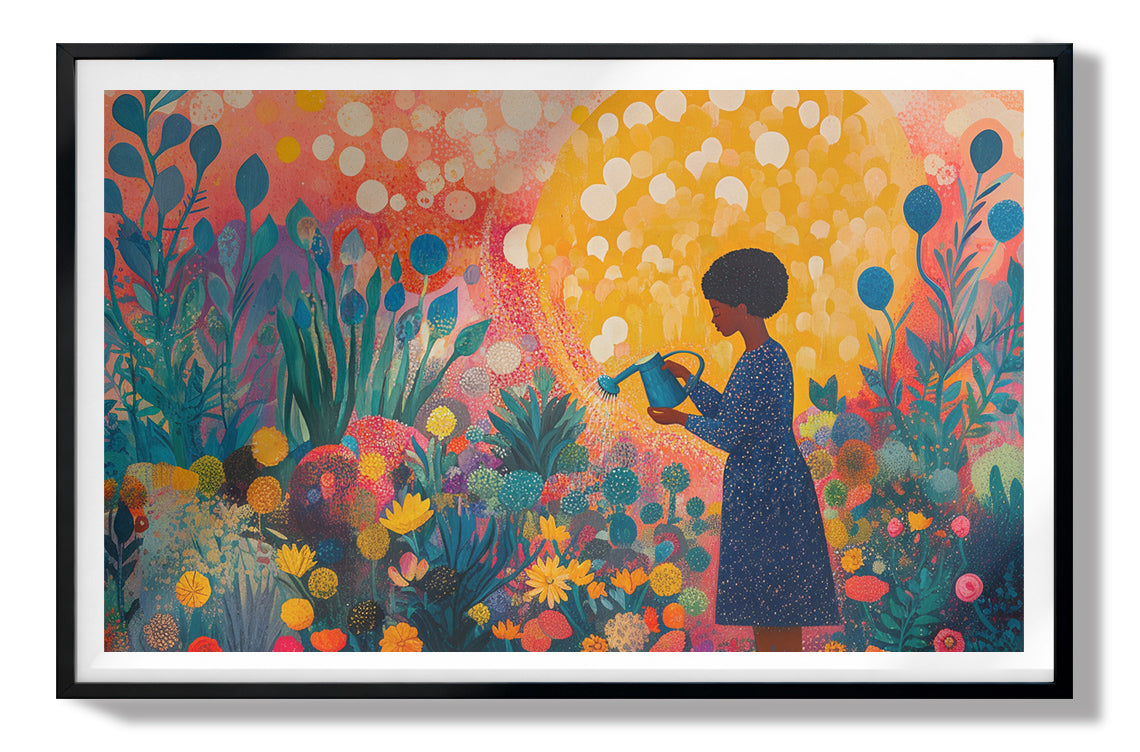 Black Girl Garden Black children wall art view 67