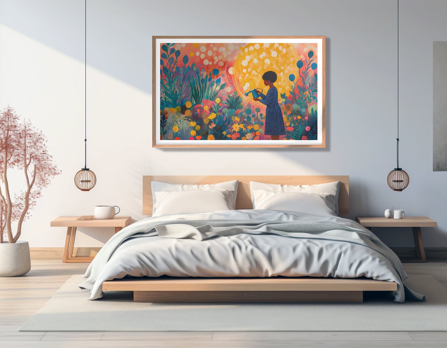 Black Girl Garden Black children wall art view 81