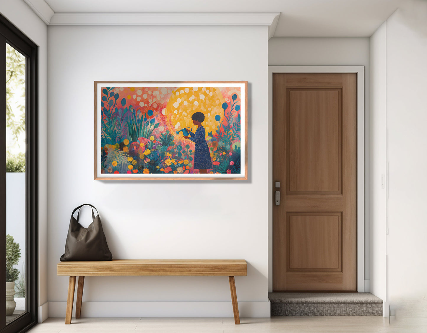 Black Girl Garden Black children wall art view 83