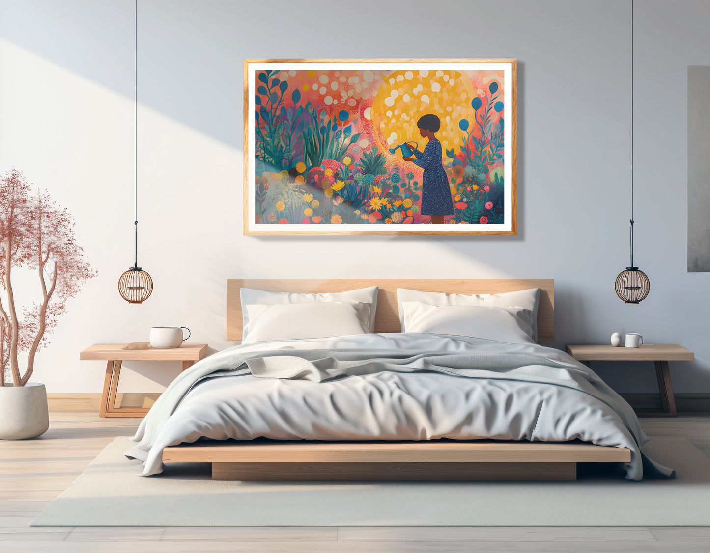Black Girl Garden Black children wall art view 75