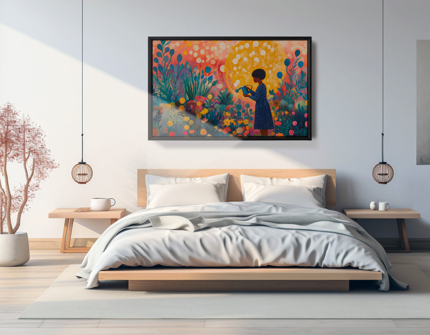 Black Girl Garden Black children wall art view 27