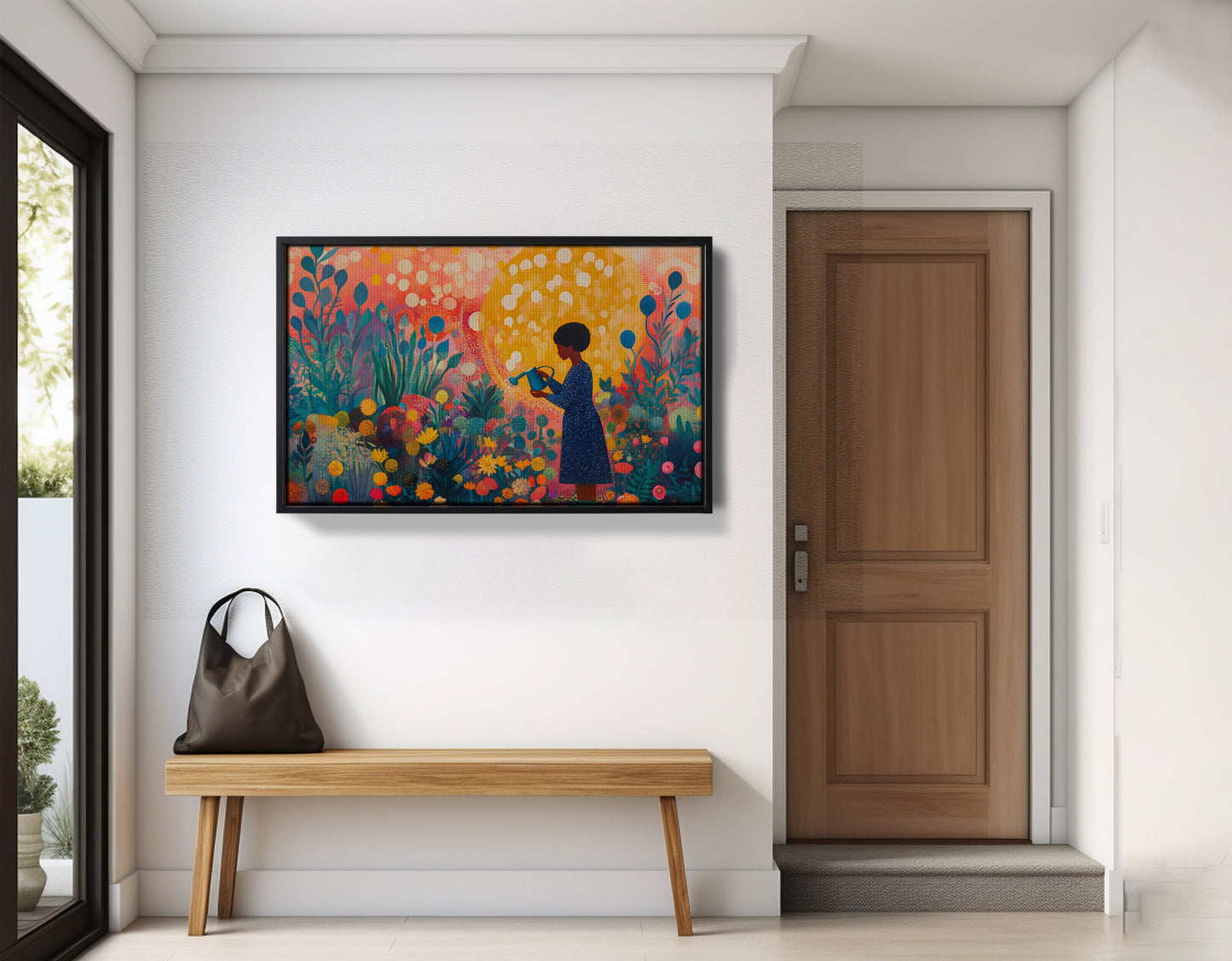 Black Girl Garden Black children wall art view 29
