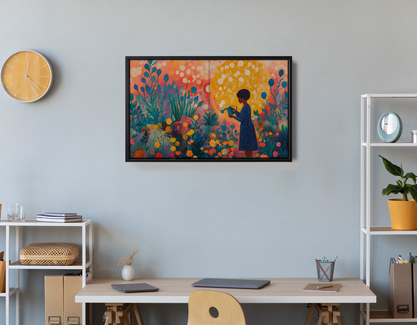 Black Girl Garden Black children wall art view 30